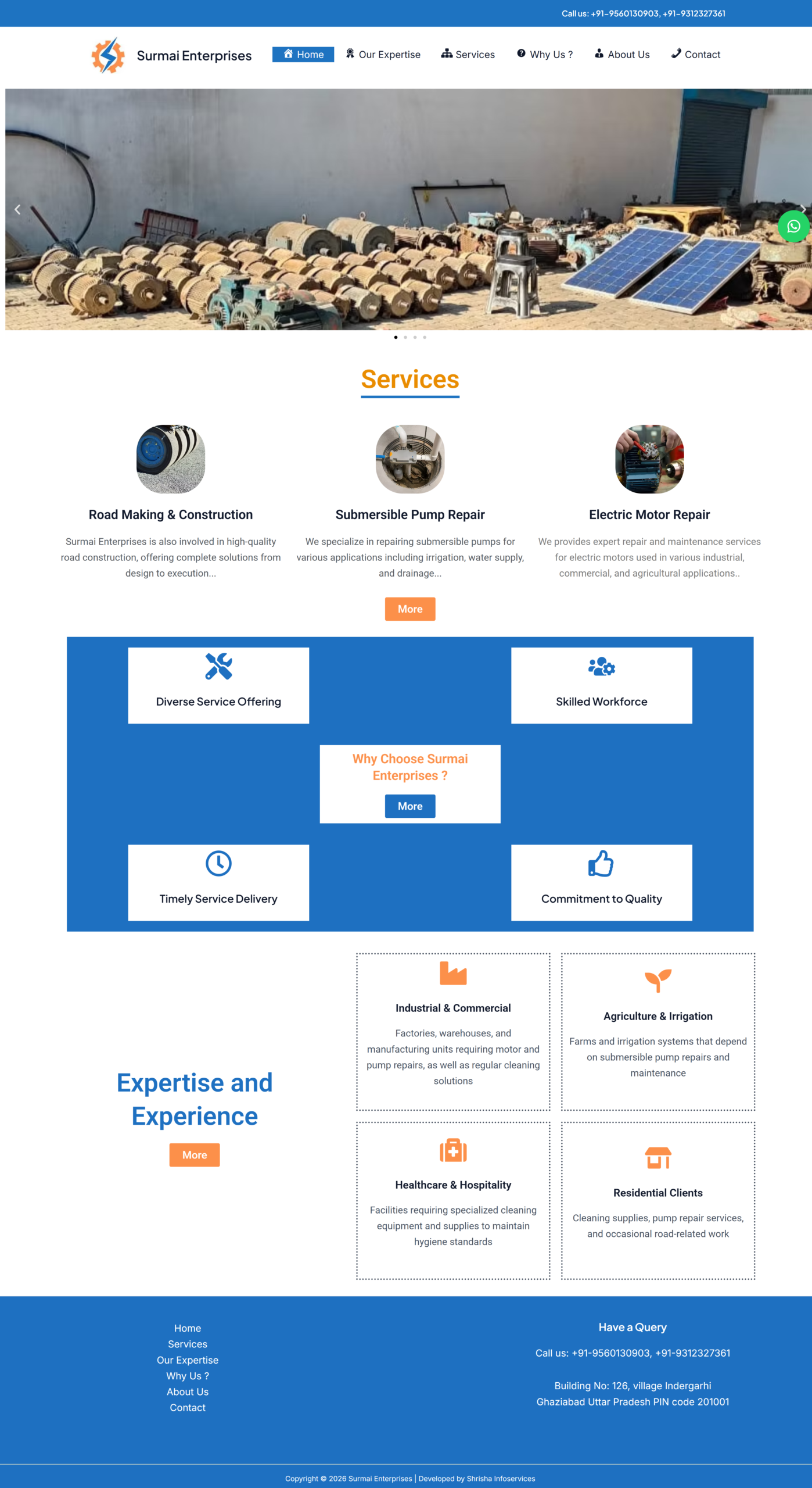 Surmai Enterprises Website Screenshot